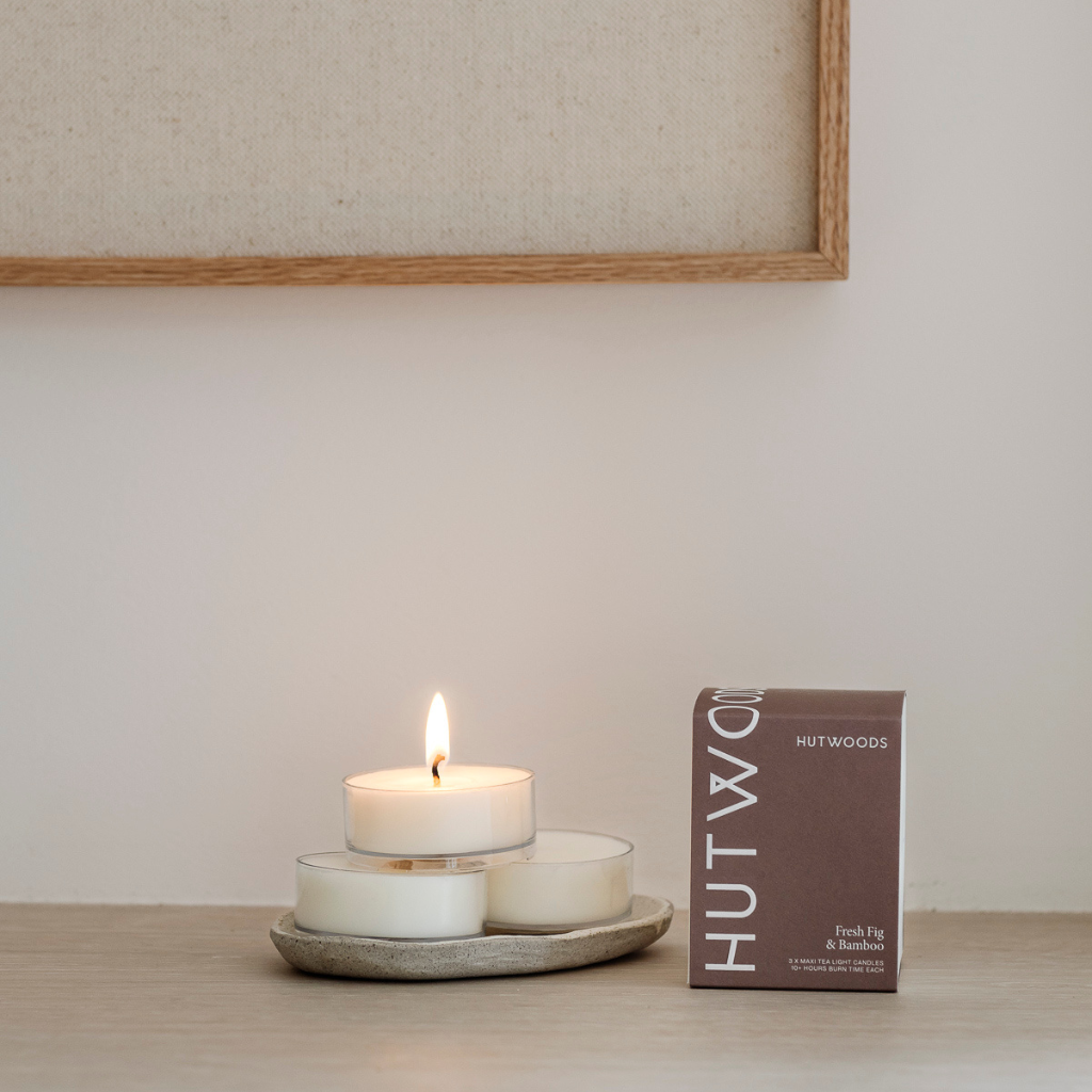 Tonka Bean & Coconut Maxi Tea Lights | Pack of x3