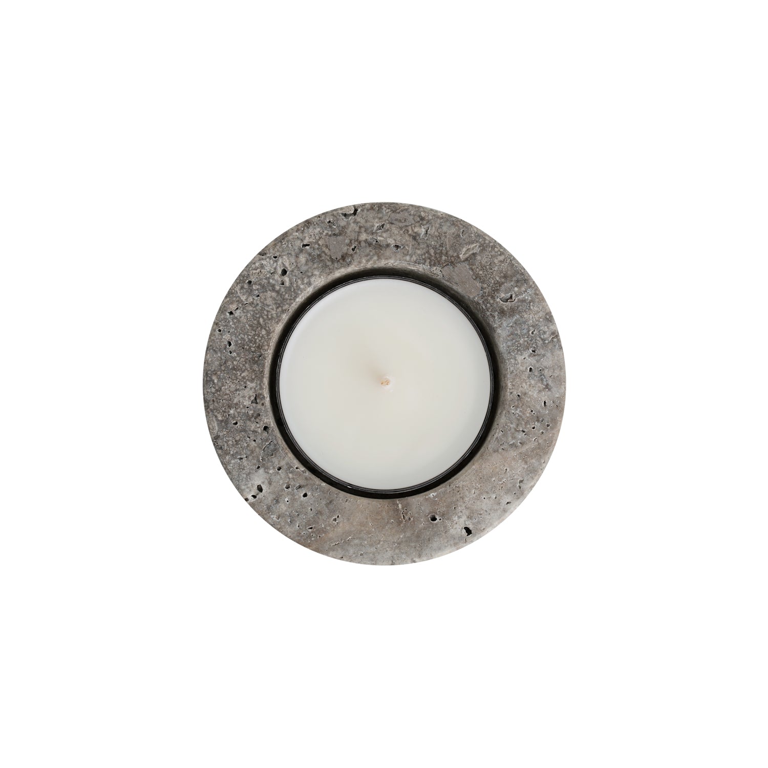 Alba Cove | Natural Stone Maxi Tea Light Candle Holder Vase | Inc. Pack of x3 Maxi Tea Lights