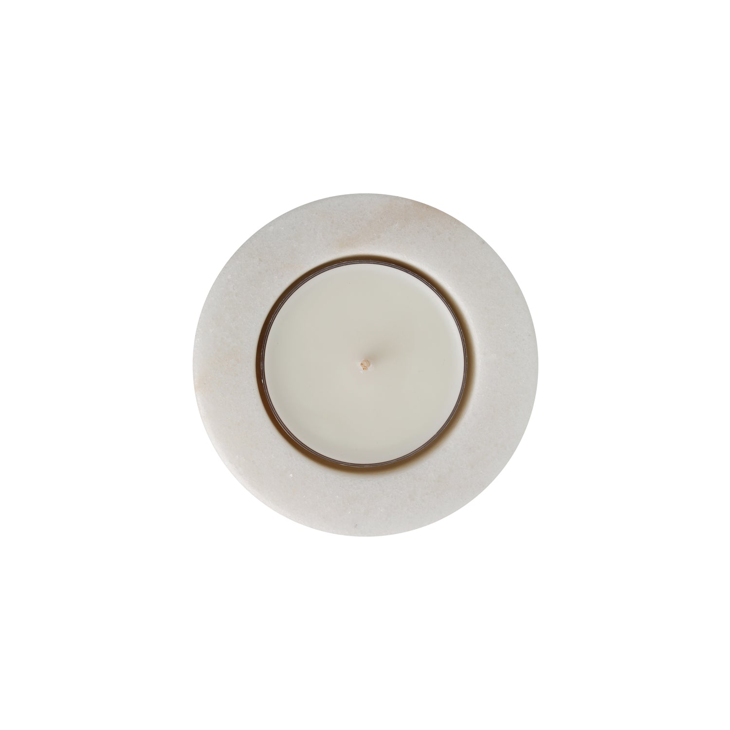 Luna Cove | Natural Stone Maxi Tea Light Candle Holder Vase | Inc. Pack of x3 Maxi Tea Lights