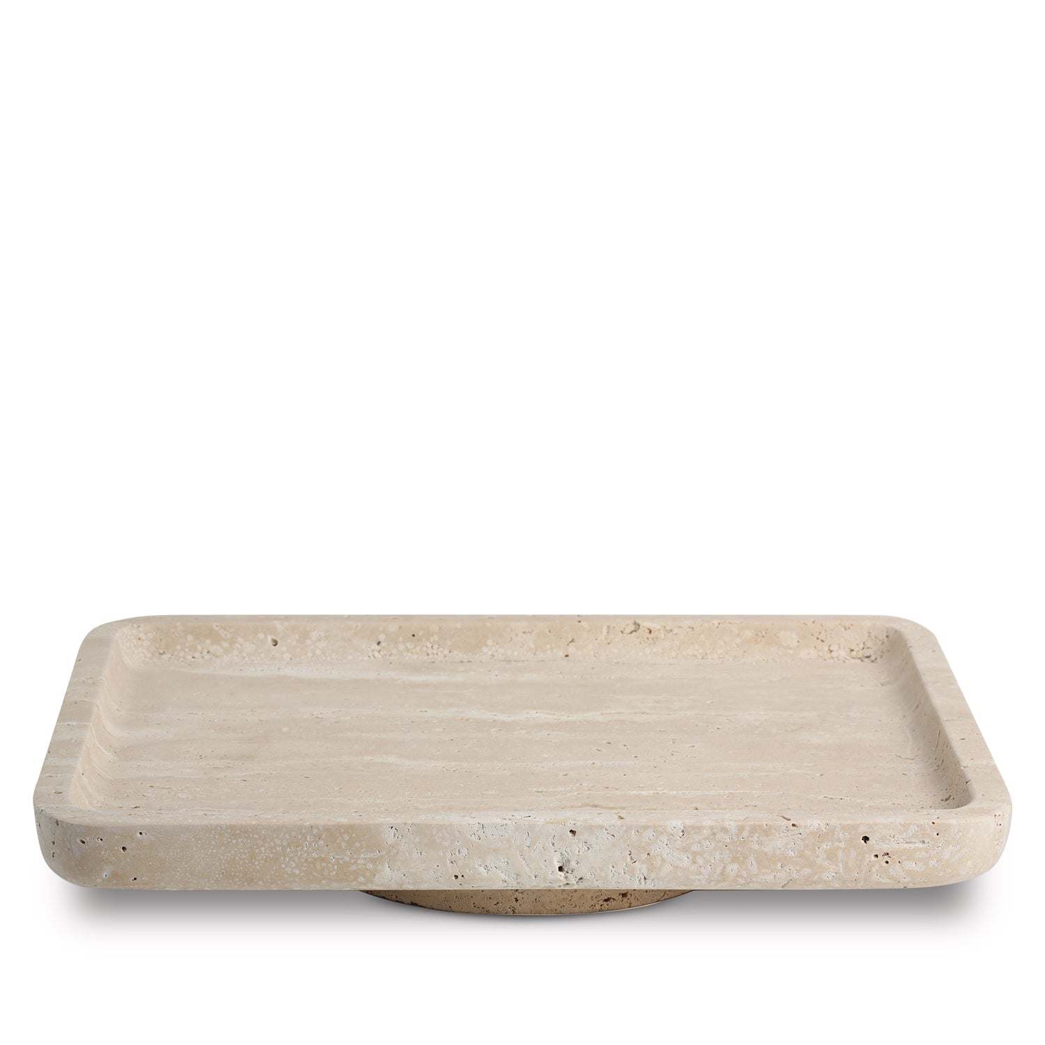 Sable Dune | Natural Stone Statement Tray | Inc. Pack of x3 Maxi Tea Lights