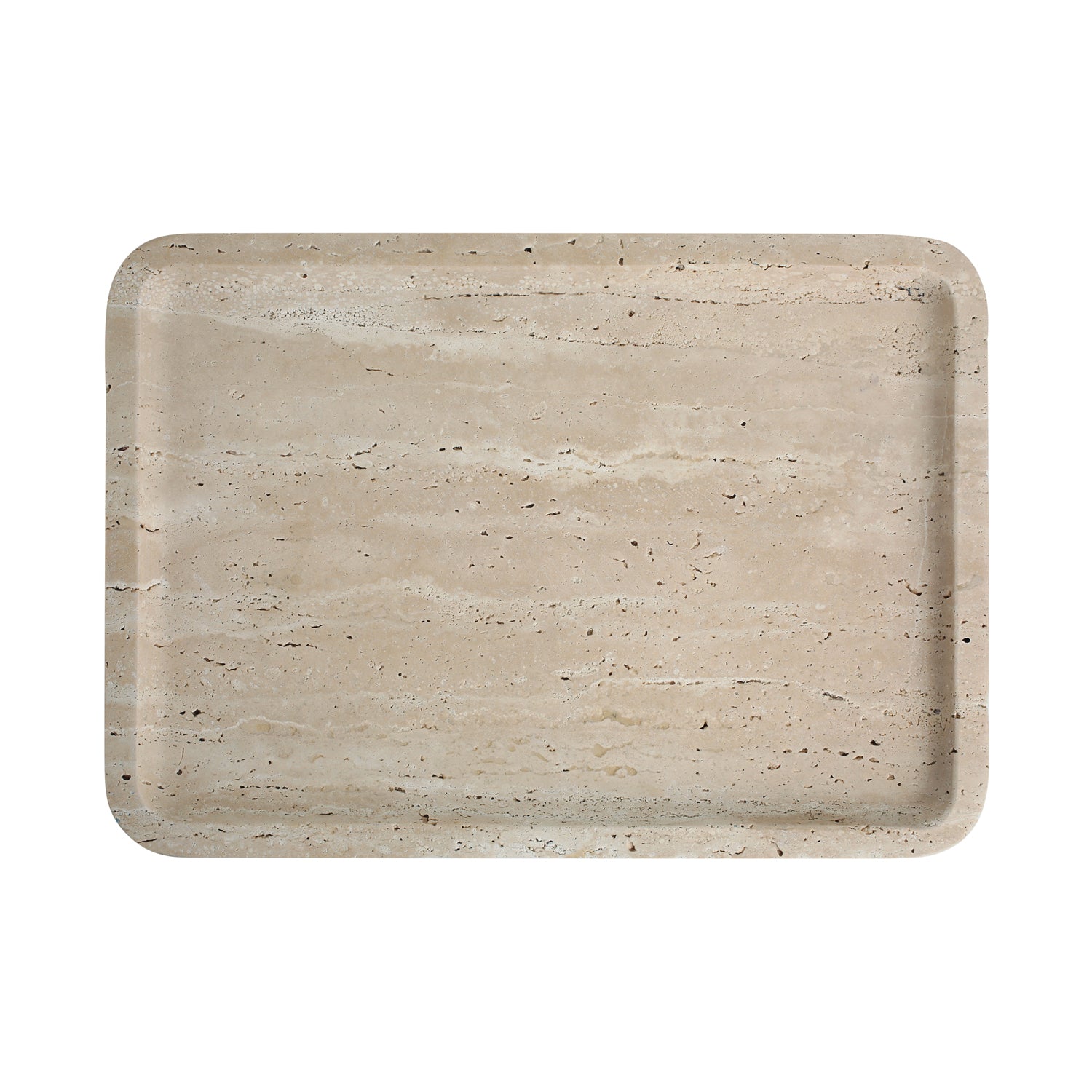 Sable Dune | Natural Stone Statement Tray | Inc. Pack of x3 Maxi Tea Lights