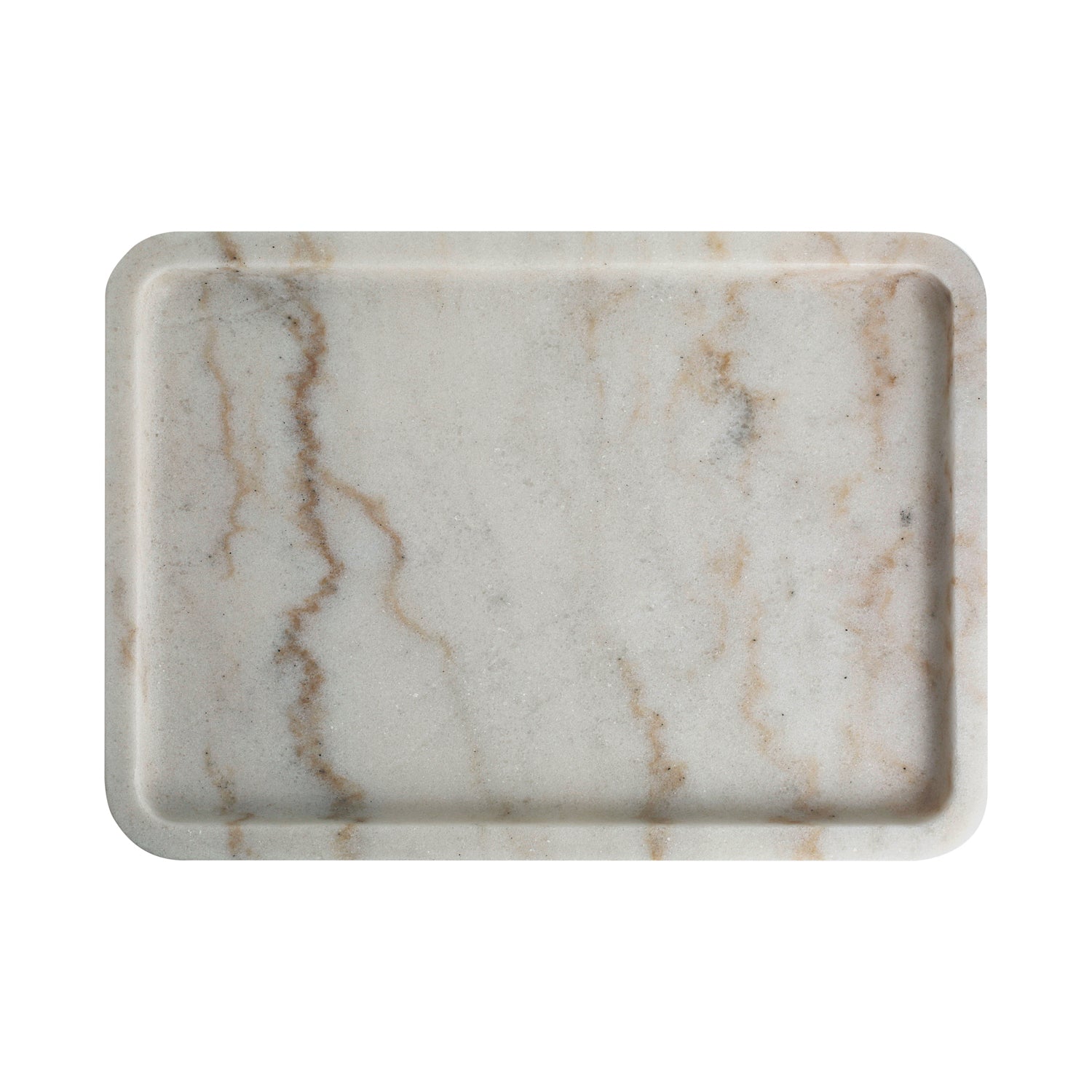 Luna Dune | Natural Stone Statement Tray | Inc. Pack of x3 Maxi Tea Lights
