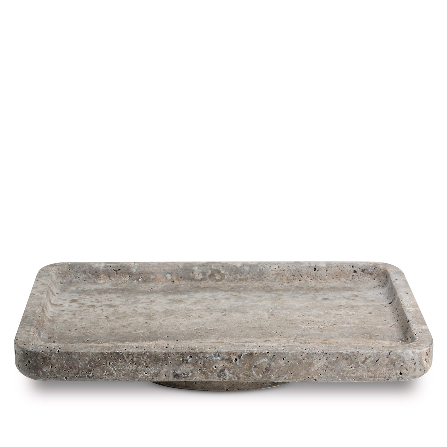 Alba Dune | Natural Stone Statement Tray | Inc. Pack of x3 Maxi Tea Lights