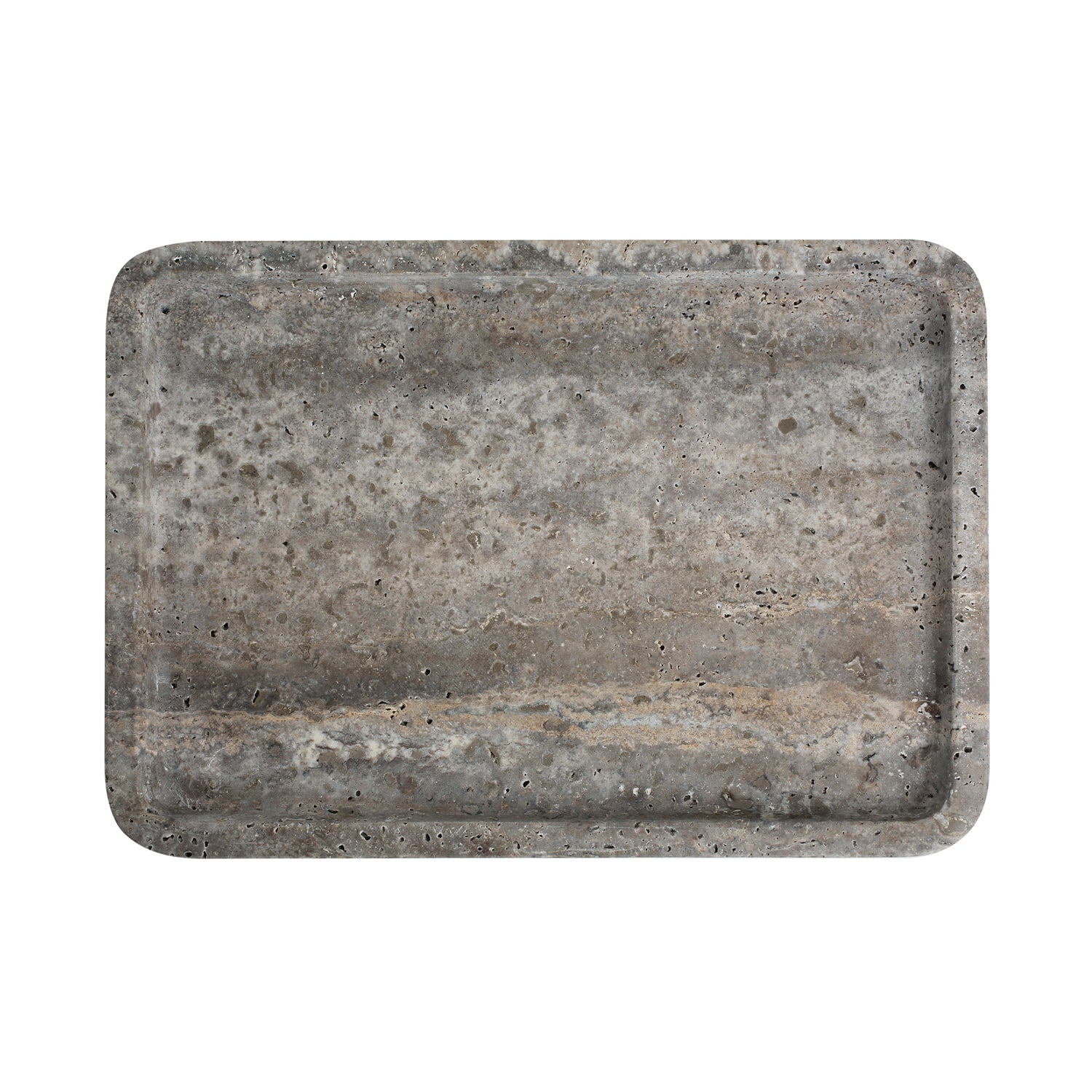 Alba Dune | Natural Stone Statement Tray | Inc. Pack of x3 Maxi Tea Lights