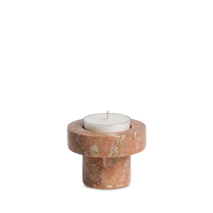 Terra Halo | Natural Stone Maxi Tea Light Candle Holder | Inc. Pack of x3 Maxi Tea Lights