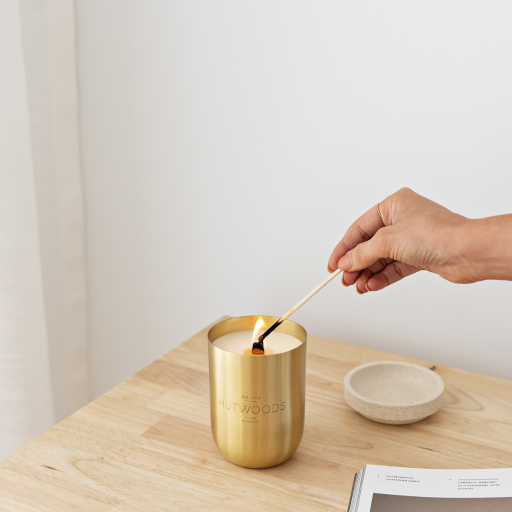 Redcurrant, Rhubarb & Juniper Brass Vessel | 80+ Hours Burn Time