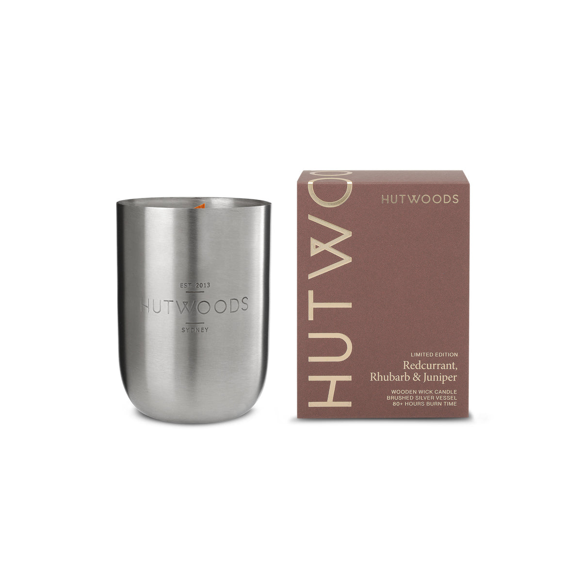 Redcurrant, Rhubarb & Juniper Silver Vessel | 80+ Hours Burn Time