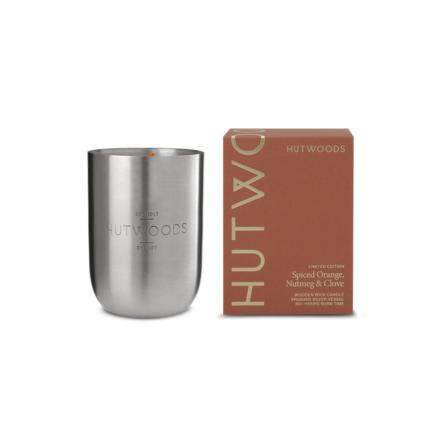 Spiced Orange, Nutmeg & Clove Silver Vessel | 80+ Hours Burn Time