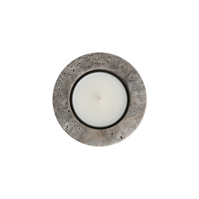 Alba Cove | Natural Stone Maxi Tea Light Candle Holder Vase | Inc. Pack of x3 Maxi Tea Lights