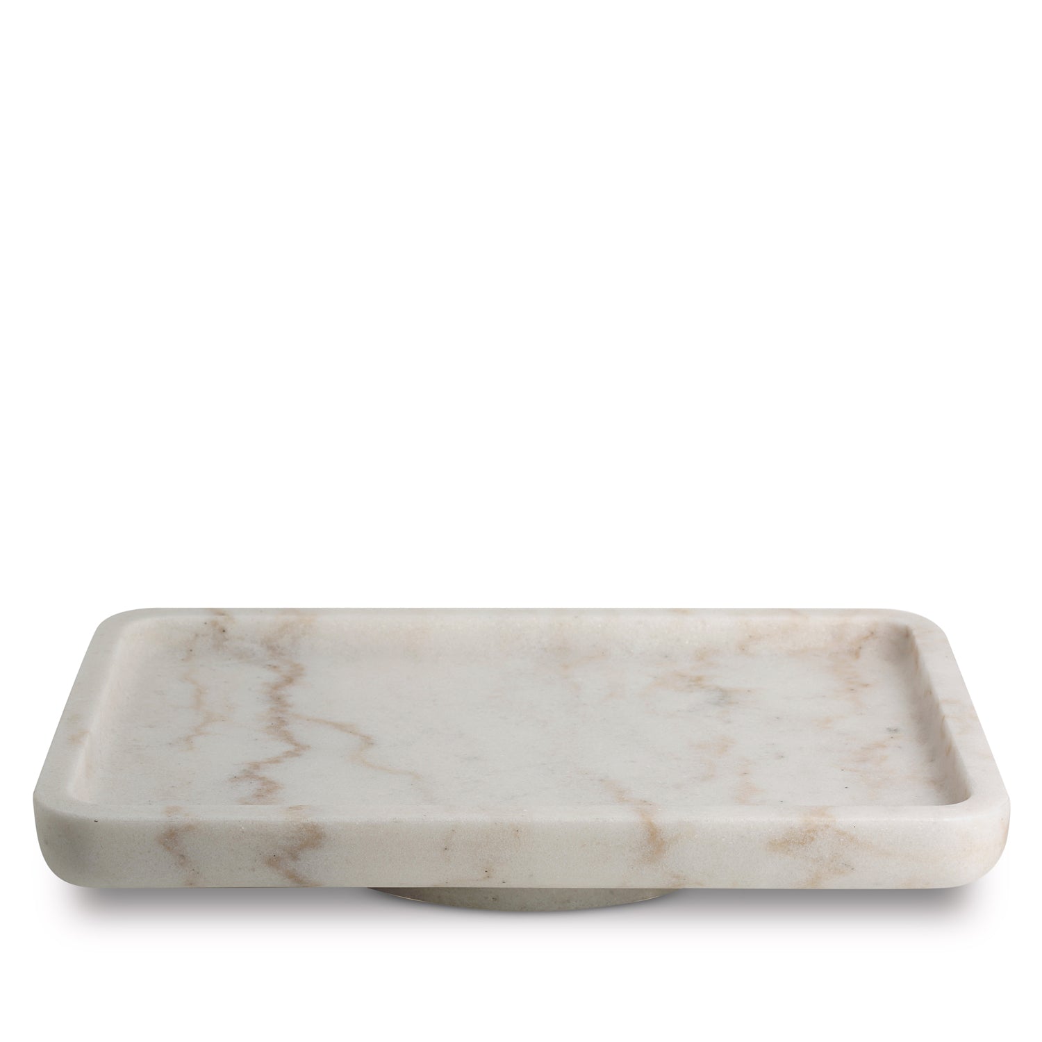 Luna Dune | Natural Stone Statement Tray | Inc. Pack of x3 Maxi Tea Lights