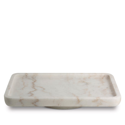 Luna Dune | Natural Stone Statement Tray | Inc. Pack of x3 Maxi Tea Lights