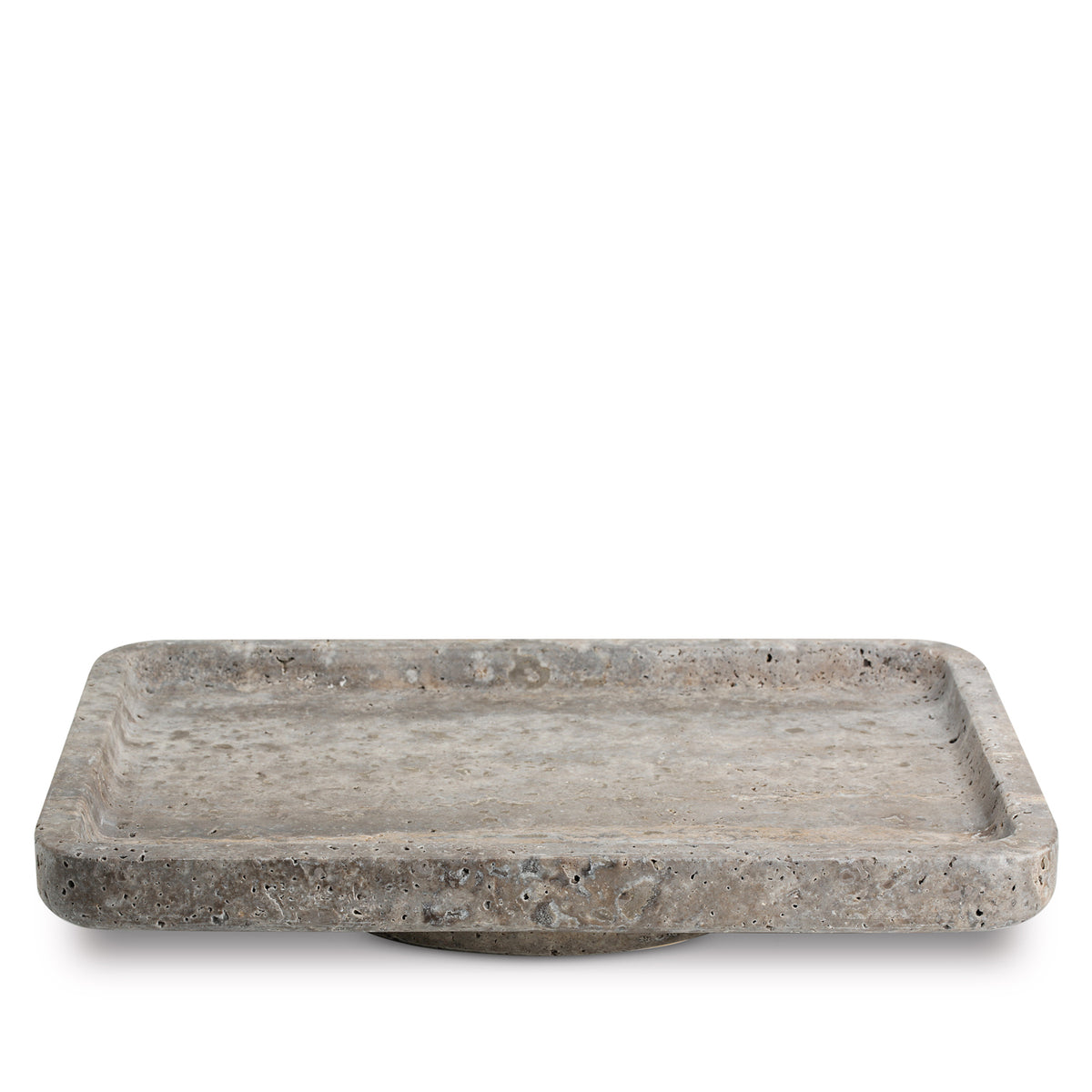 Alba Dune | Natural Stone Statement Tray | Inc. Pack of x3 Maxi Tea Lights