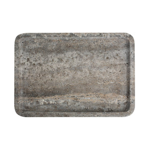 Alba Dune | Natural Stone Statement Tray | Inc. Pack of x3 Maxi Tea Lights