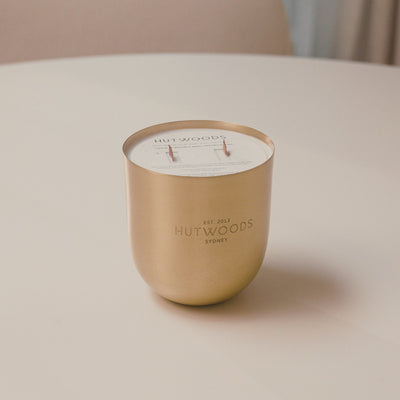 Grapefruit & Chamomile Brass Vessel | Extra Large | 200+ Hours Burn Time